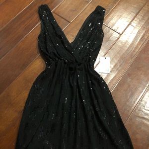 Black Sequin Express Dress